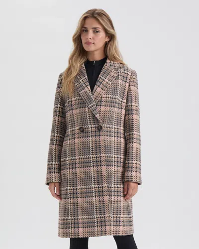 Ellen Tracy Women's Faux Wool Classic Coat In Multi