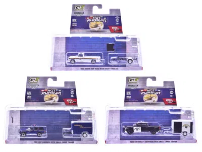 Greenlight Hot Pursuit Hitch & Tow Series 1 Set Of 3 Pieces 1/64 Diecast Model Cars By  In Purple