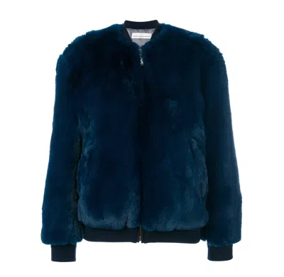 Golden Goose "amanda" Bomber Jacket In Blue