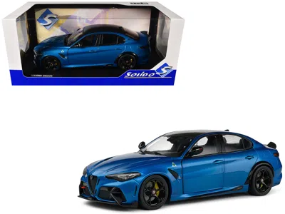 Solido 2022 Alfa Romeo Giulia Gta Anodized Blue Metallic With Carbon Top 1/18 Diecast Model Car By  In Black