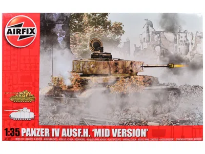 Airfix Level 3 Model Kit Panzer Iv Ausf. H "mid Version" Tank With 2 Scheme Options (level 3) 1/35 Plastic  In Brown