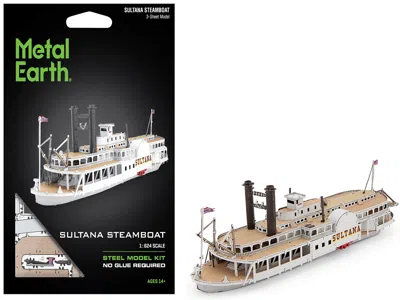 Metal Earth Model Kit Sultana Steamboat (moderate Difficulty) Steel Model By  In White