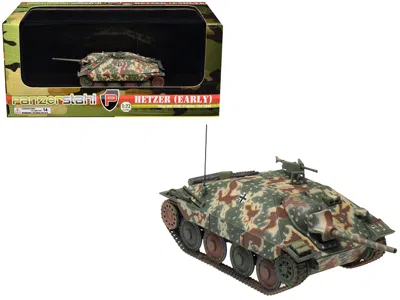 Panzerstahl Hetzer (early) Tank Destroyer "stug. Abt 1708 France" (1944) German Army 1/72 Diecast Model By Panze In Green