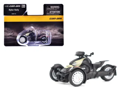 Brp Models Can-am Ryker Rally 3-wheel Motorcycle Sand Storm And Black 1/32 Diecast Model By  In Gray