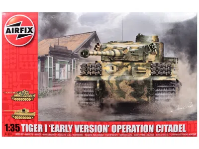 Airfix Level 3 Model Kit Tiger I Early Version Tank "operation Citadel" With 2 Scheme Options (level 3) 1/3 In Multi