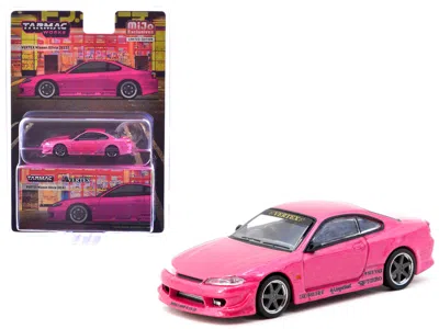 Tarmac Works Nissan Silvia (s15) Vertex Rhd (right Hand Drive) Pink Metallic "global64" Series 1/64 Diecast Model In Pink