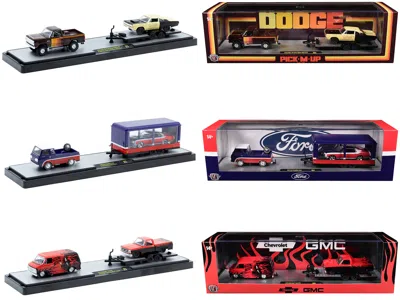 M2 Auto Haulers Set Of 3 Trucks Release 84 Limited Edition To 9600 Pieces Worldwide 1/64 Diecast Models In Red
