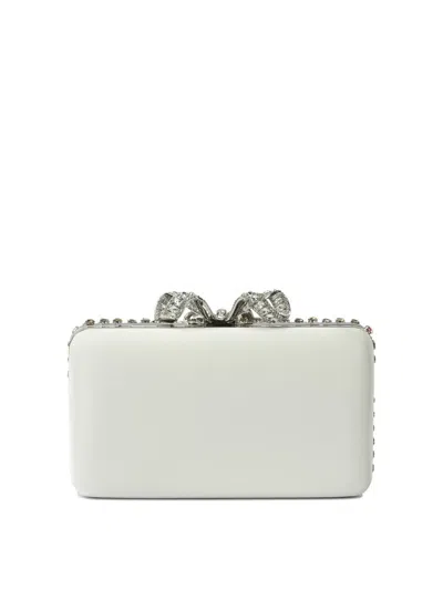 Self-portrait Mini Multi Crystal Shoulder Bag In Silver