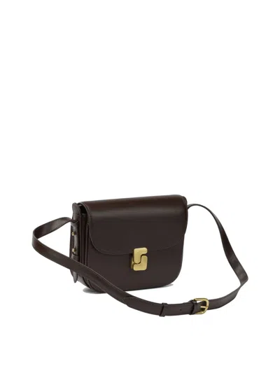 Soeur Mini Belissima Leather Crossbody Bag In Brown