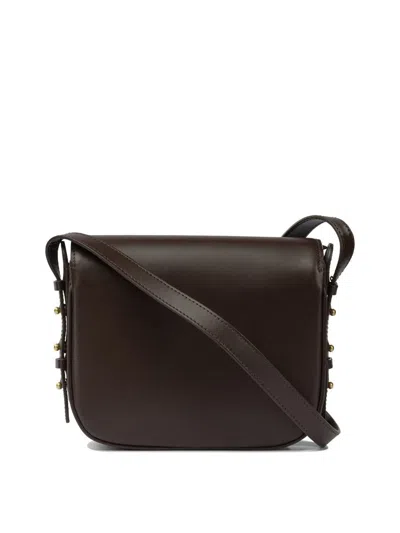 Soeur Mini Belissima Leather Crossbody Bag In Brown