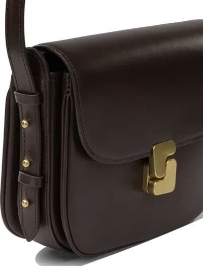Soeur Mini Belissima Leather Crossbody Bag In Brown