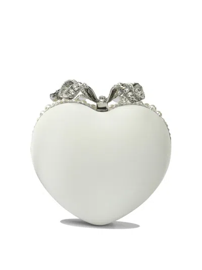 Self-portrait Heart-shaped Clutch In Sand