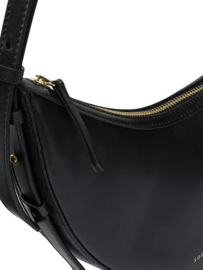 Soeur Wino Shoulder Bag Adjustable Strap In Black