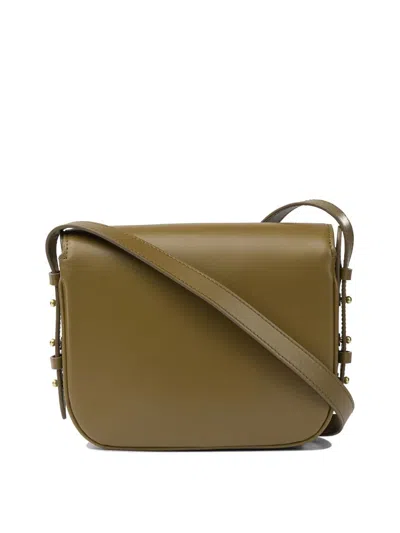 Soeur Crossbody Bag Adjustable Strap Leather Finish In Green