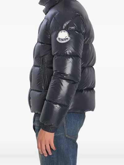 Moncler Men Tripiti Short Down Jacket Navy In Blue