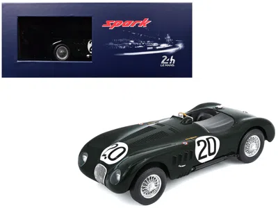 Spark Jaguar Xk 120 C #20 Peter Walker - Peter Whitehead "jaguar Cars Ltd" Winner "24 Hours Of Le Mans" (1 In Black