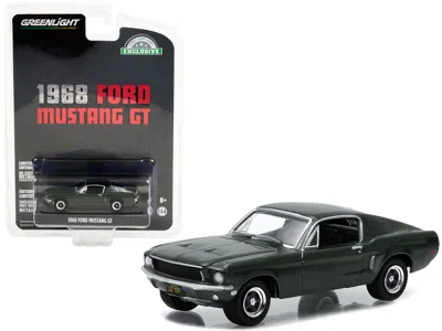 Greenlight 1968 Ford Mustang Gt Fastback Highland Green Metallic "hobby Exclusive" 1/64 Diecast Model Car By Gr In Black