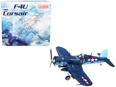 Legion Vought F4u-1a Corsair Plane "big Hog" Vf-17 "jolly Rogers" Captain Tommy Blackburn Us Navy (1943) 1/ In Blue