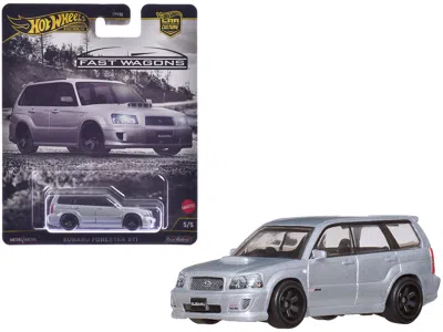 Hotwheels Subaru Forester Sti Silver Metallic "fast Wagons" Series Diecast Model Car By Hot Wheels In White
