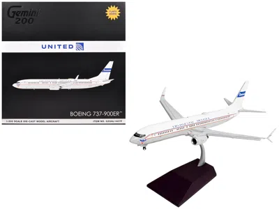 Geminijets Boeing 737-900er Commercial Aircraft With Flaps Down "continental Airlines - United Airlines" (n7543 In White