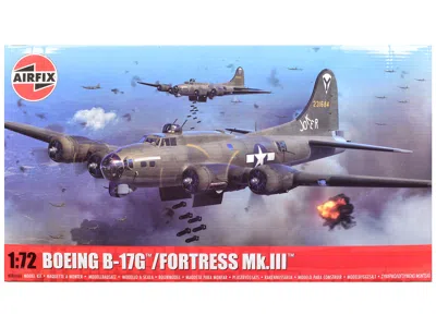 Airfix Level 3 Model Kit Boeing B-17g/fortress Mk. Iii Aircraft With 2 Scheme Options 1/72 Plastic Model Ki In Multi