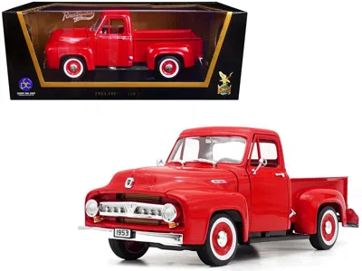 Road Signature 1953 Ford F-100 Pickup Truck Red 1/18 Diecast Model Car By  In Red