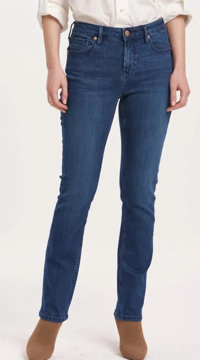 Dear John Denim Blaire Slim Fit Hi-rise Pants In Violet Blue In Blue