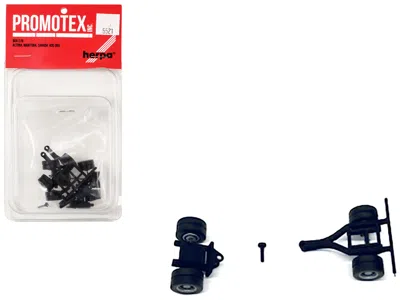 Promotex Lowboy Single Axle Booster With Integrated Rear Axle And Fenders (2 Sets) 1/87 (ho) Plastic Model By In Black