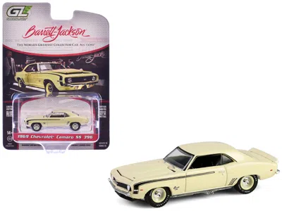 Greenlight 1969 Chevrolet Camaro Ss 396 Butternut Yellow With Black Stripes "barrett-jackson" Series 15 1/64 Di In Yellow