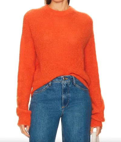 Veronica Beard Melinda Ribbed-knit Alpaca Sweater In Orange In Orange