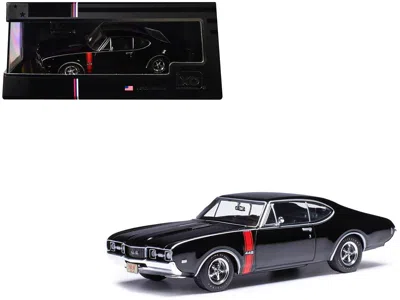Ixo 1970 Oldsmobile 442 W-30 Ebony Black With Red Stripes 1/43 Diecast Model By  Models In Black