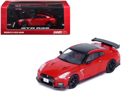 Inno Models Nissan Gt-r (r35) Nismo Rhd (right Hand Drive) Red With Carbon Hood And Top 1/64 Diecast Model Car B In Black
