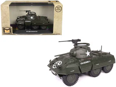 Militaria Die Cast M8 Light Armored Car Olive Drab "united States Army" 1/43 Diecast Model By  In Green
