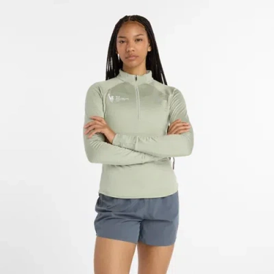 New Balance Women's Nyc Marathon Athletics Heat Grid 1/2 Zip In Multi