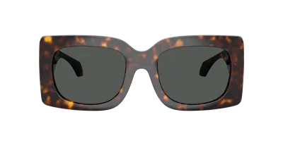 Versace Rectangular-frame Sunglasses In Brown