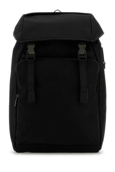 Dsquared2 Dsquared Black Nylon Urban Backpack In Black