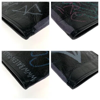Pre-owned Balenciaga Black Multi-color Leather Clutch Bag ()