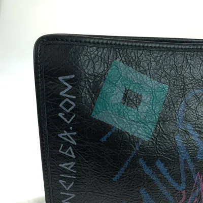 Pre-owned Balenciaga Black Multi-color Leather Clutch Bag ()