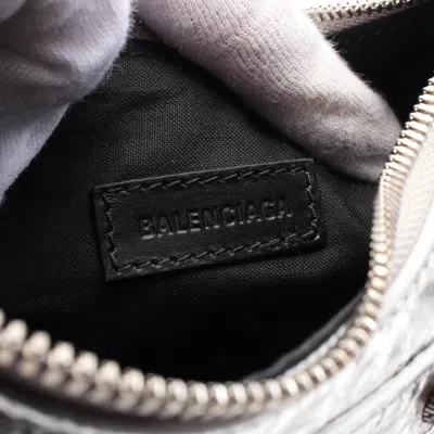 Balenciaga Silver Leather Shoulder Bag