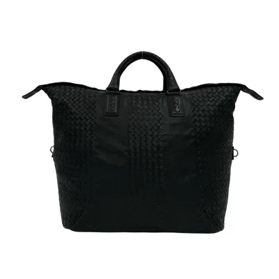Pre-owned Bottega Veneta Black Leather Boston Bag Handbag ()