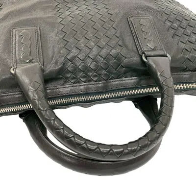 Pre-owned Bottega Veneta Black Leather Boston Bag Handbag ()