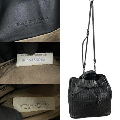 Pre-owned Bottega Veneta Black Leather Handbag Shoulder Bag ()