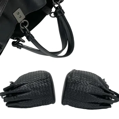 Pre-owned Bottega Veneta Black Leather Handbag Shoulder Bag ()