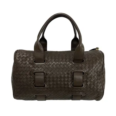 Pre-owned Bottega Veneta Brown Leather Boston Bag Handbag ()