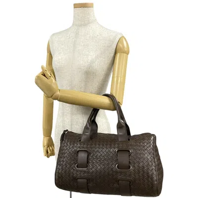 Pre-owned Bottega Veneta Brown Leather Boston Bag Handbag ()