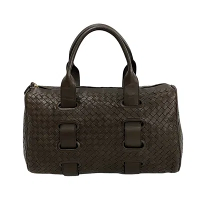 Pre-owned Bottega Veneta Brown Leather Boston Bag Handbag ()