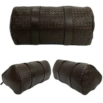 Pre-owned Bottega Veneta Brown Leather Boston Bag Handbag ()