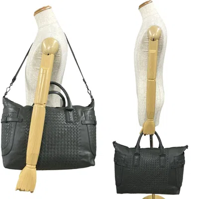 Pre-owned Bottega Veneta Gray Leather Shoulder Bag ()