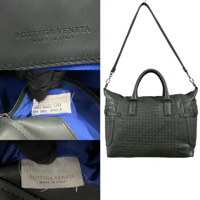 Pre-owned Bottega Veneta Gray Leather Shoulder Bag ()