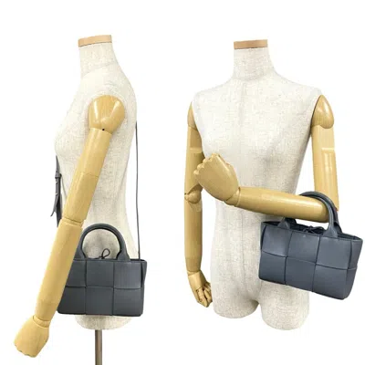 Pre-owned Bottega Veneta Gray Leather Shoulder Bag ()